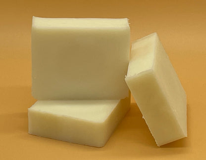 Handmade Unscented Bar Soap - tallowbased, additive-free soap bar for sensitive skin- 3 bar front view